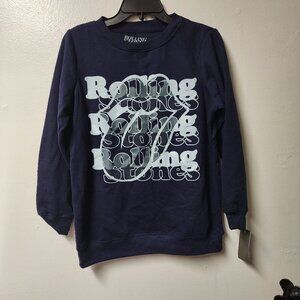 Rolling Stones XS Navy Graphic Sweatshirt Cotton blend NWT